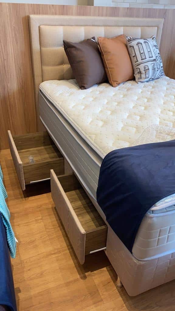 cama box casal com gaveteiro ou baú